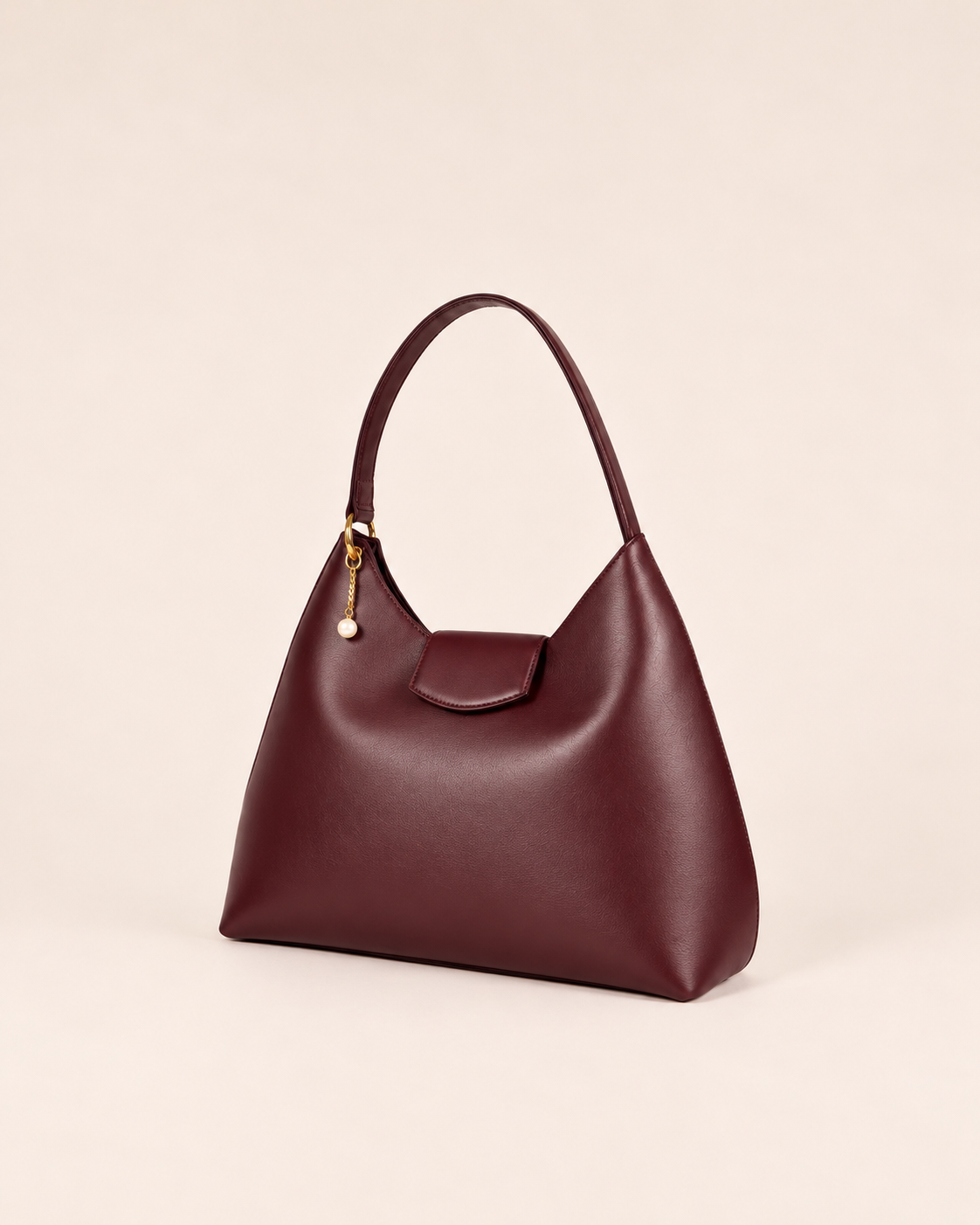 PERLA N°1 Hobo — Vitello Natural — Bordeaux — 01