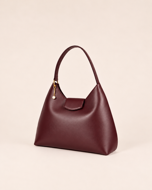 PERLA N°1 Hobo — Vitello Natural — Bordeaux — 01
