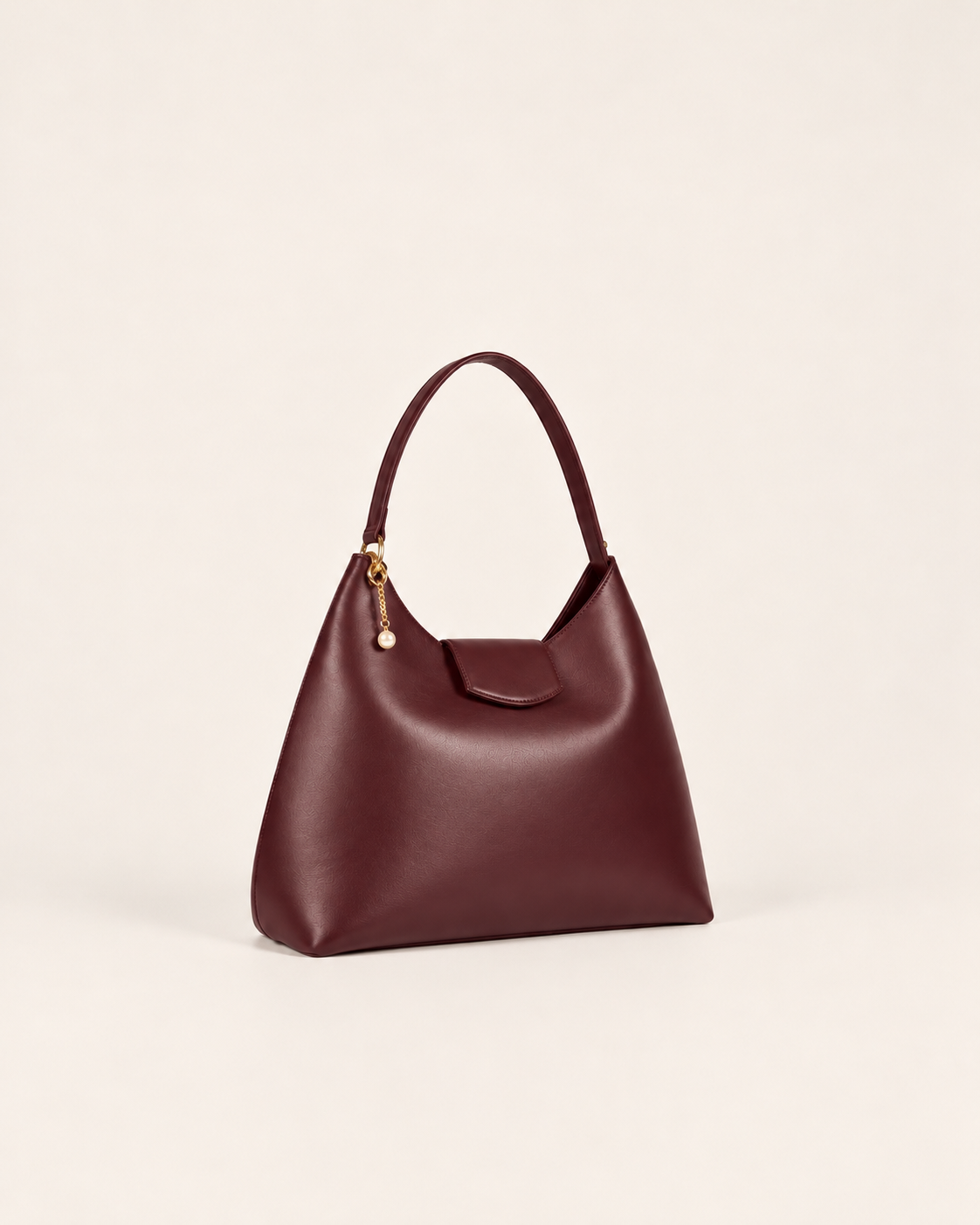 PERLA N°1 Hobo — Vitello Natural — Bordeaux — 04