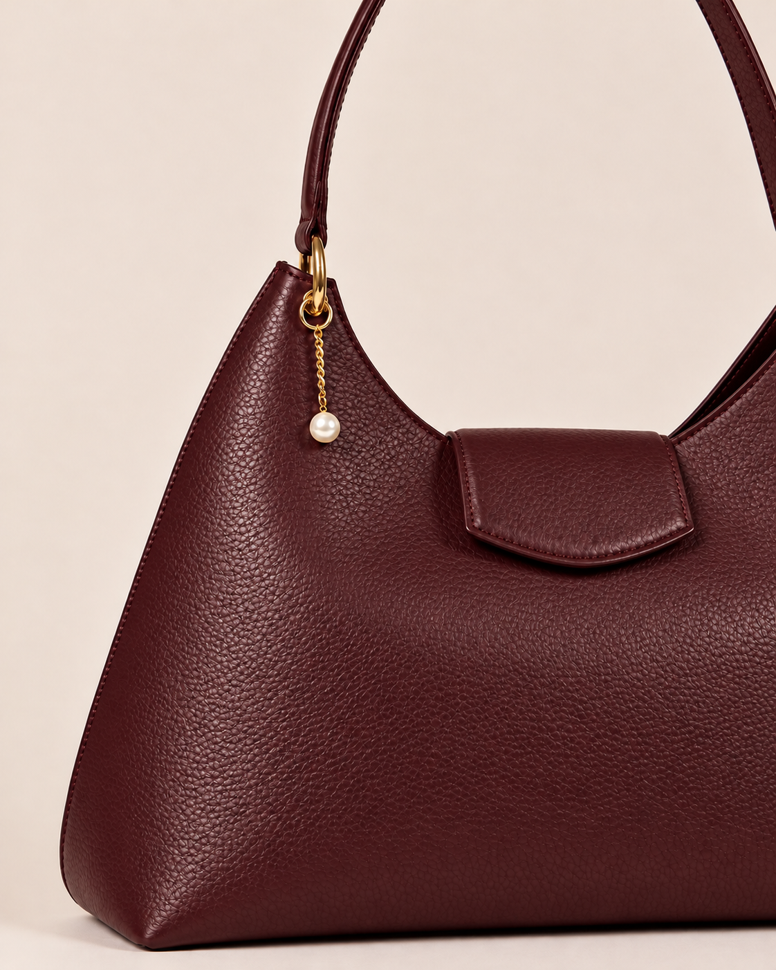PERLA N°1 Hobo — Vitello Granato — Bordeaux — 04