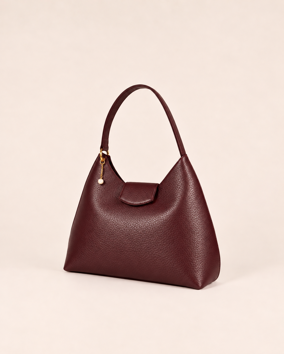 PERLA N°1 Hobo — Vitello Granato — Bordeaux — 02