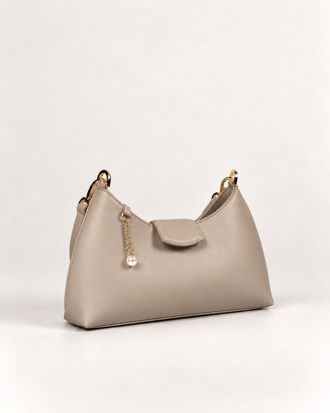 PERLA N°5 Shoulder Bag — Vitello Natural — Taupe — 02