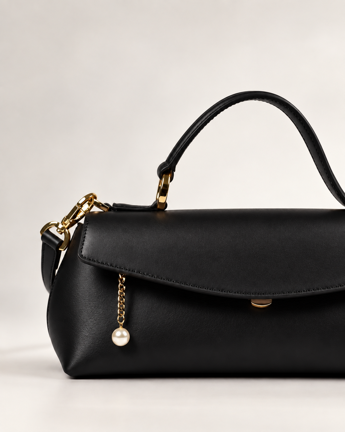 PERLA N°3 East-West — Vitello Natural — Black — 04