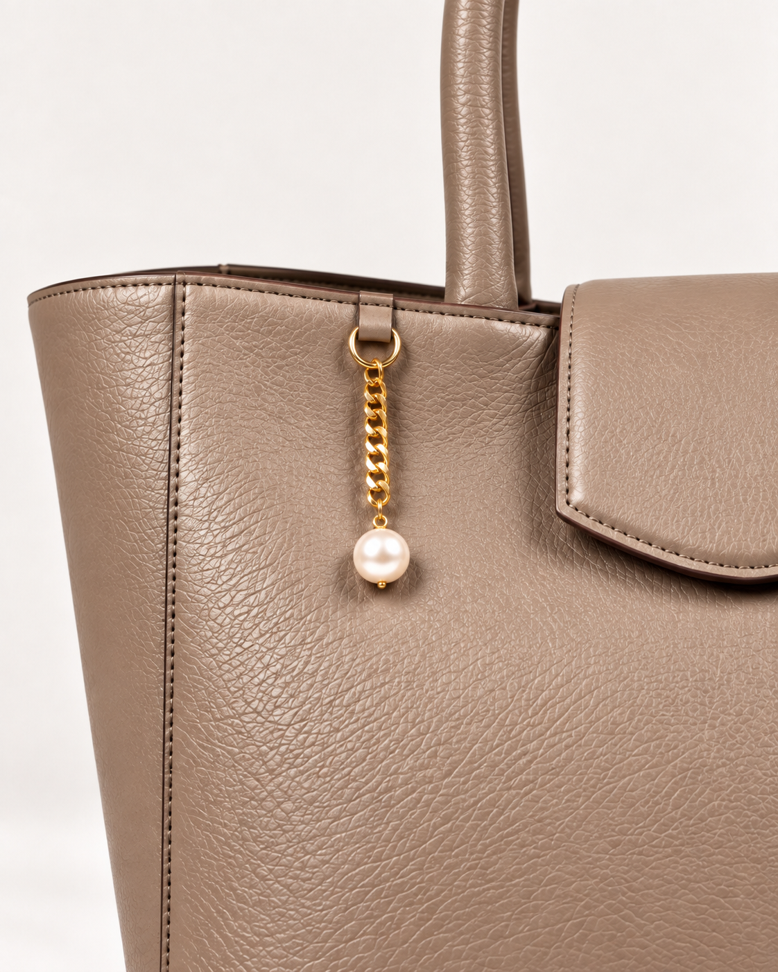 PERLA N°4 Tote — Vitello Granato — Taupe — 04