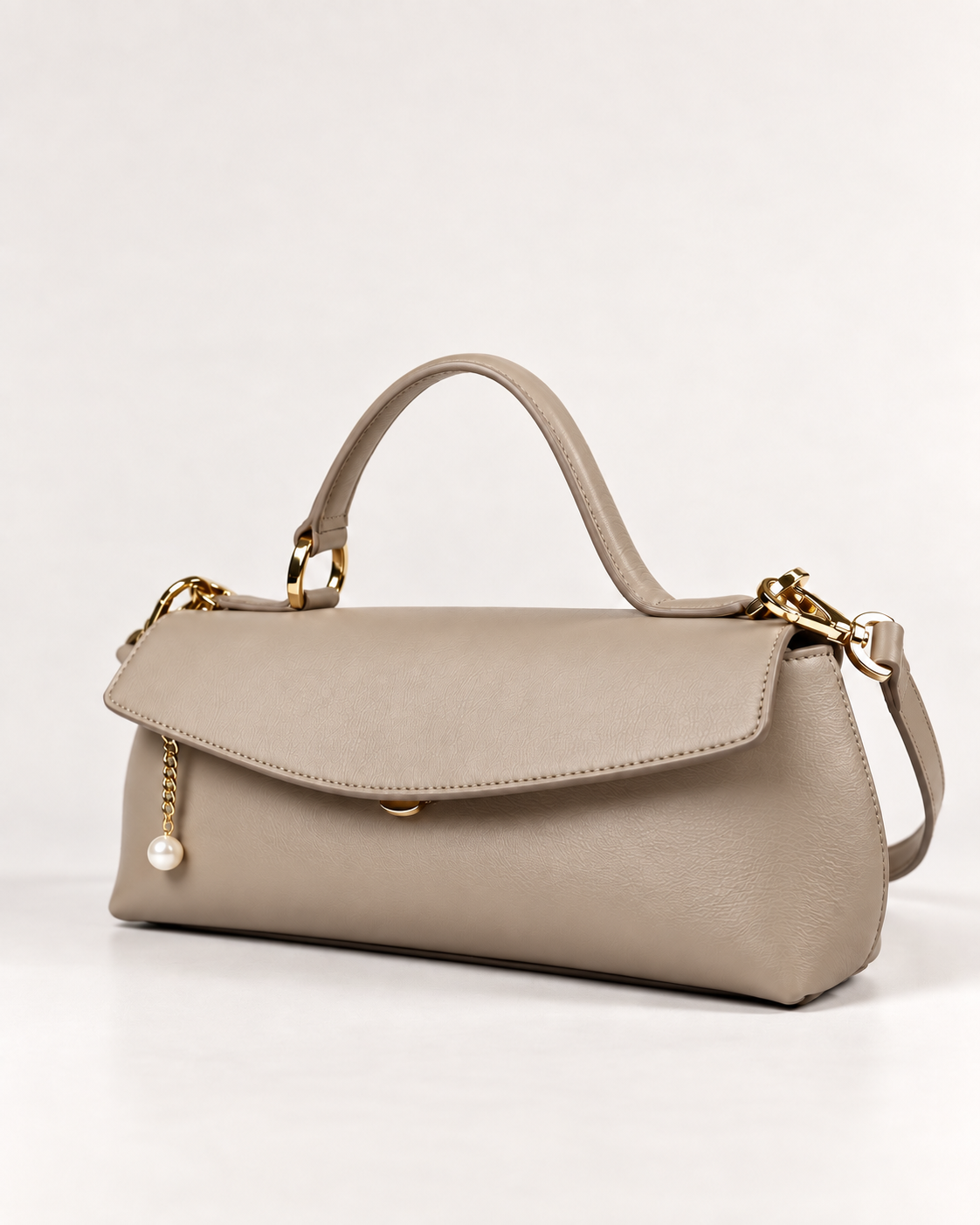 PERLA N°3 East-West — Vitello Natural — Taupe — 01