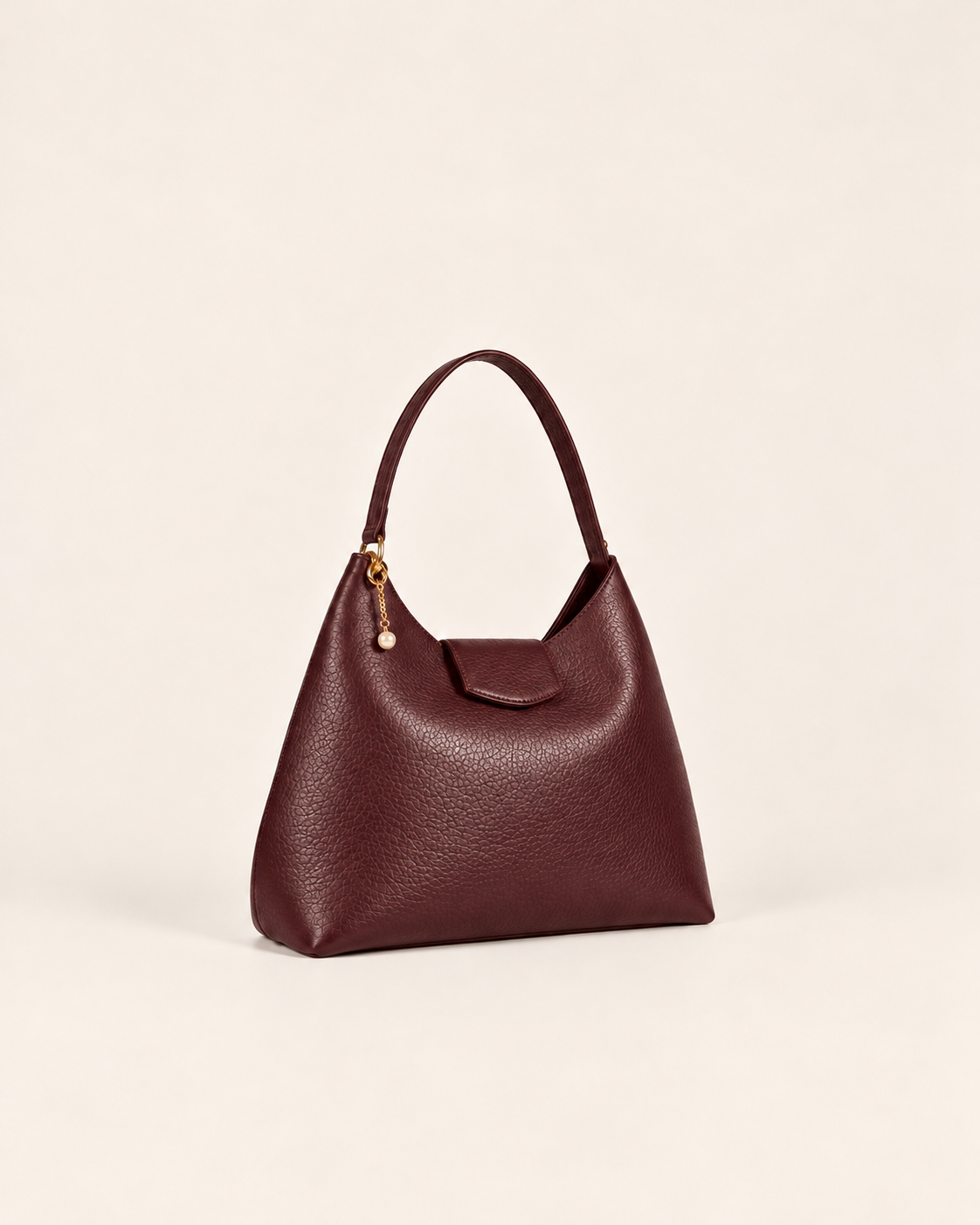 PERLA N°1 Hobo — Vitello Granato — Bordeaux — 01