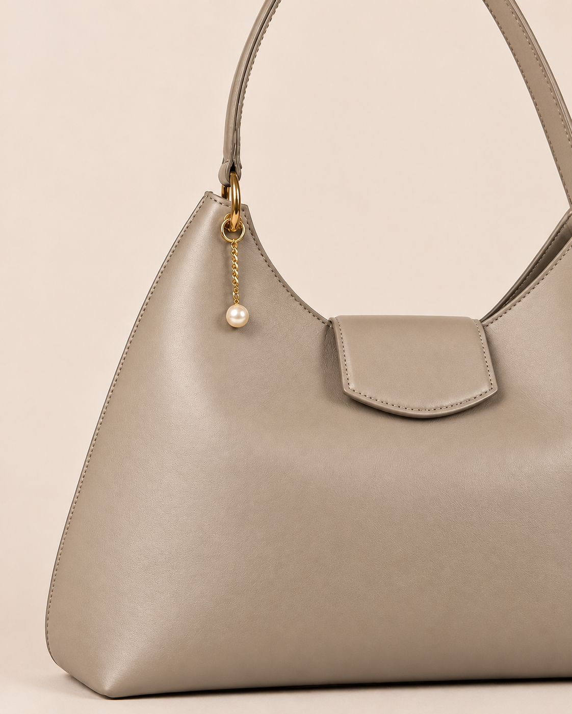PERLA N°1 Hobo — Vitello Natural — Taupe — 04