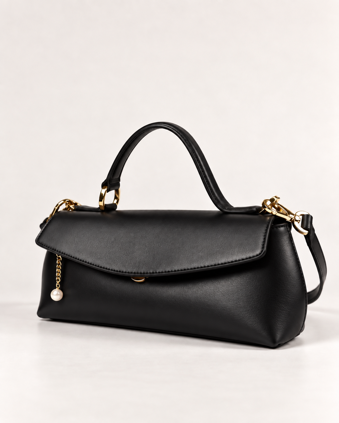 PERLA N°3 East-West — Vitello Natural — Black — 03