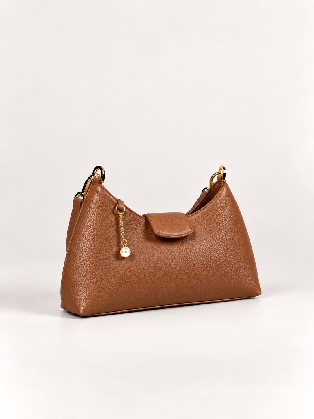 PERLA N°5 Shoulder Bag — Vitello Granato — Caramel — 02