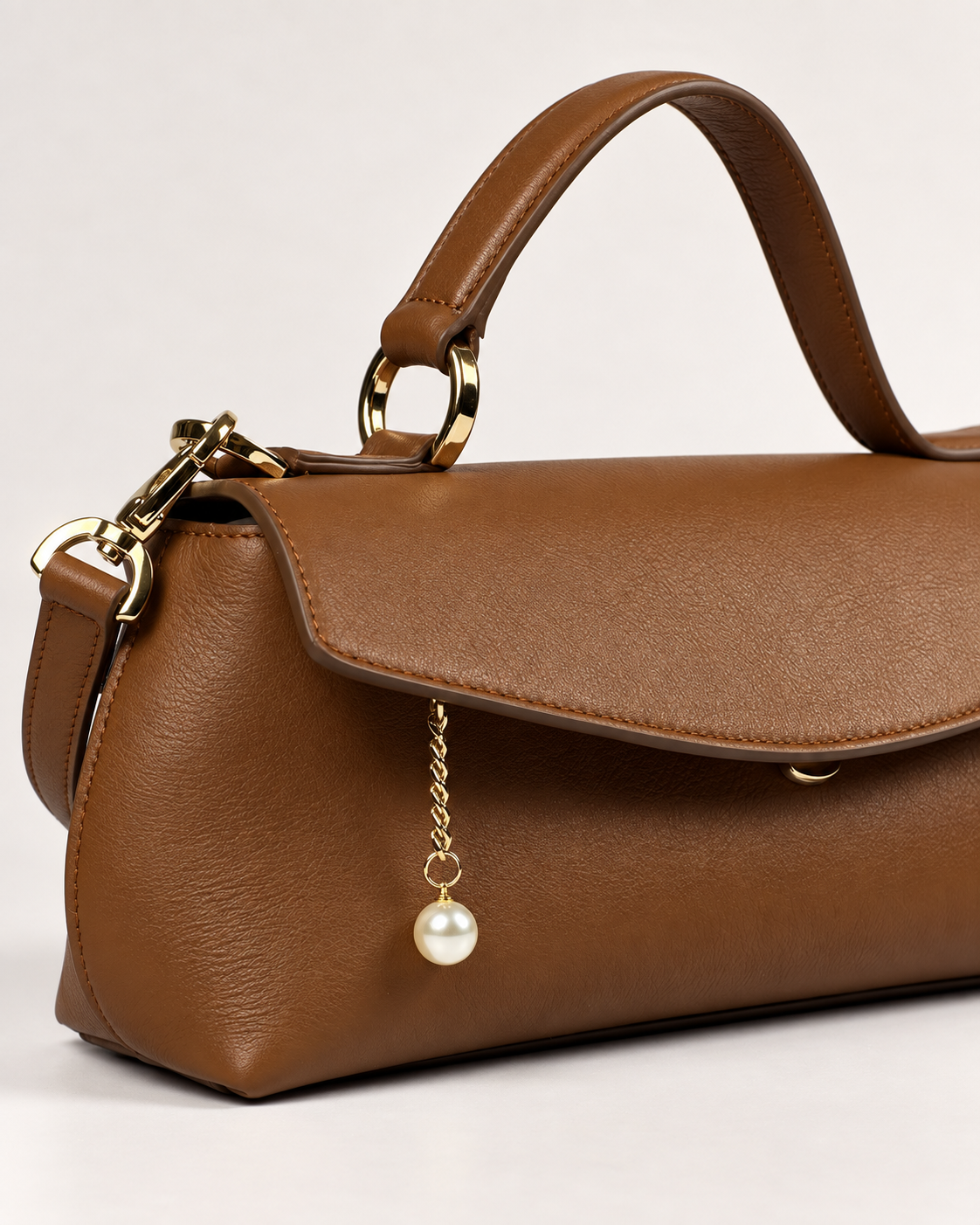 PERLA N°3 East-West — Vitello Natural — Caramel — 05