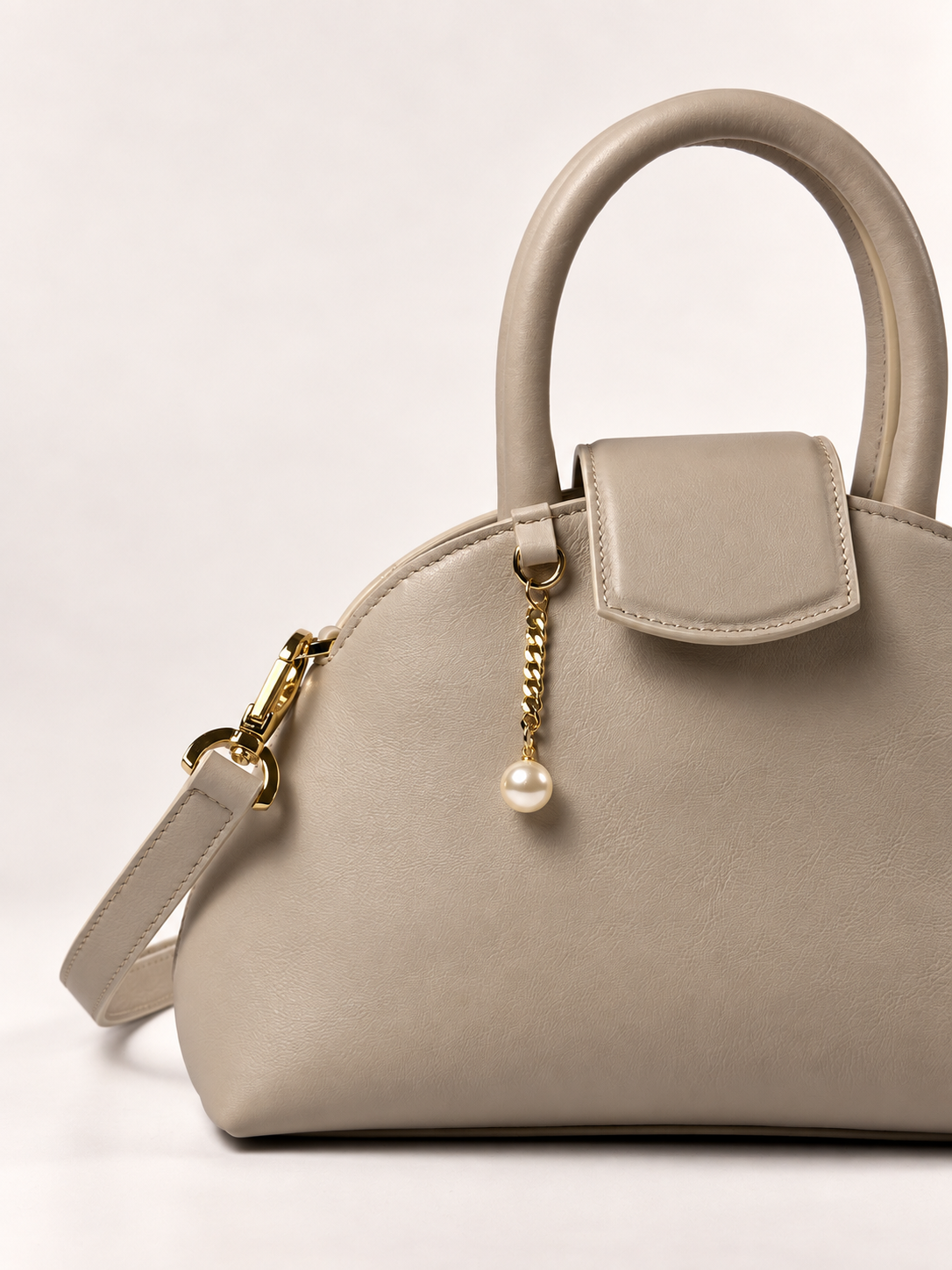 PERLA N°2 Top Handle — Vitello Natural — Taupe — 03