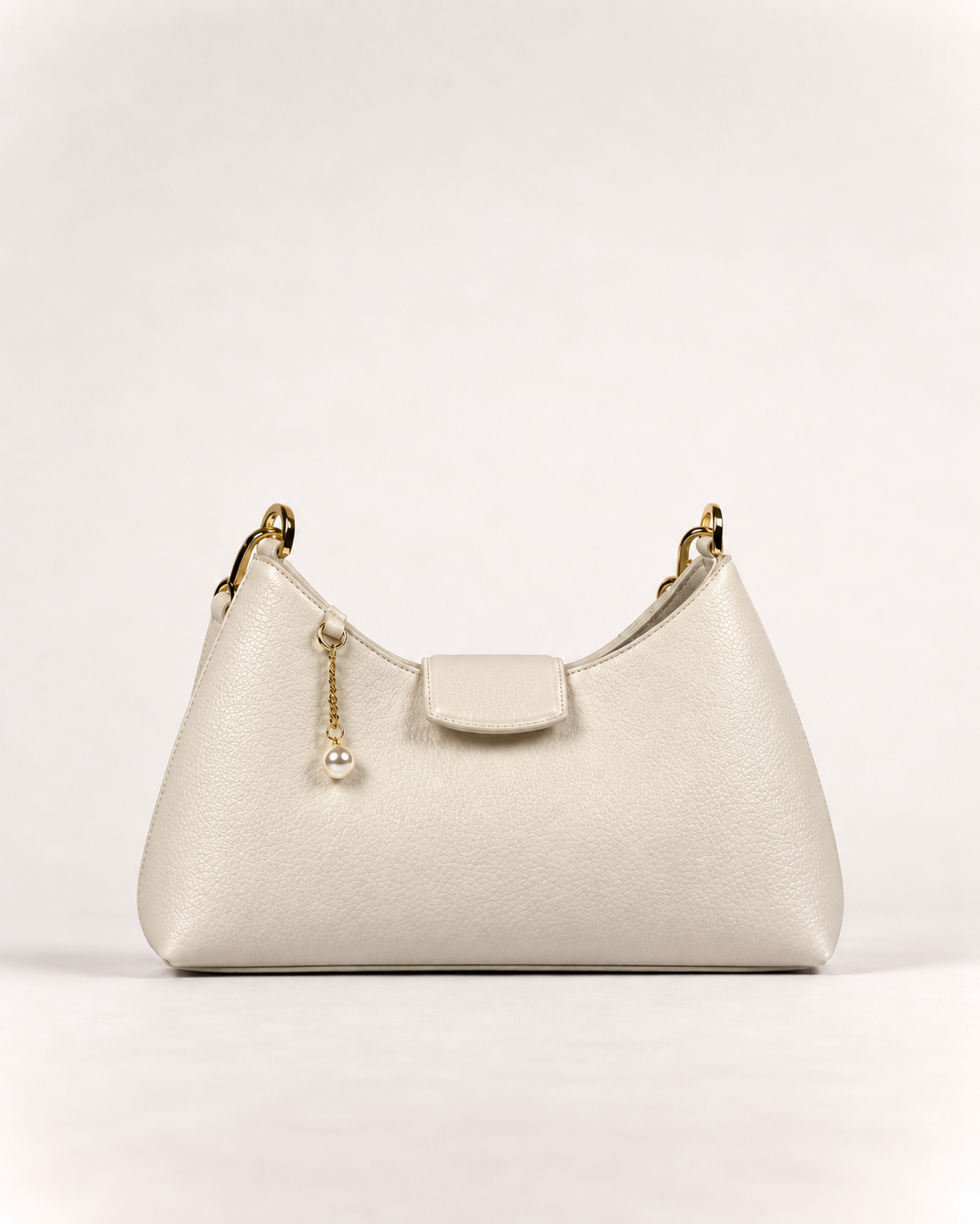 PERLA N°5 Shoulder Bag — Vitello Granato — Pearl White — 03