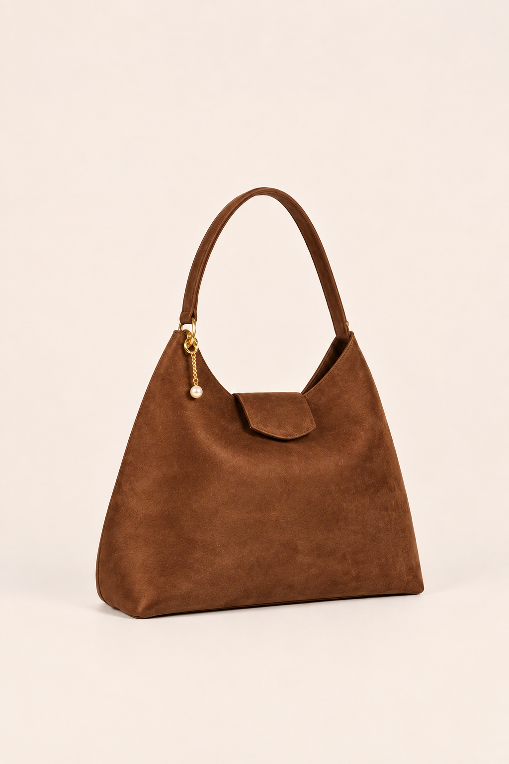 PERLA N°1 Hobo — Suede — Chocolate — 01
