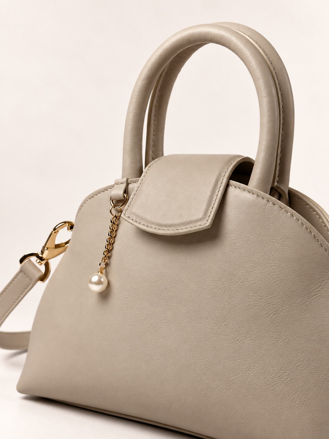 PERLA N°2 Top Handle — Vitello Natural — Taupe — 04