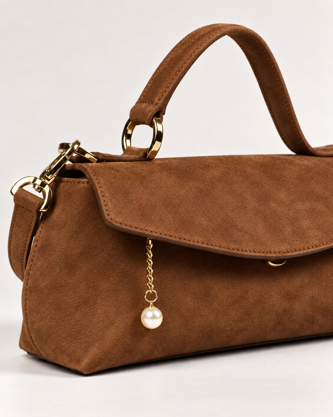 PERLA N°3 East-West — Suede — Chocolate — 05