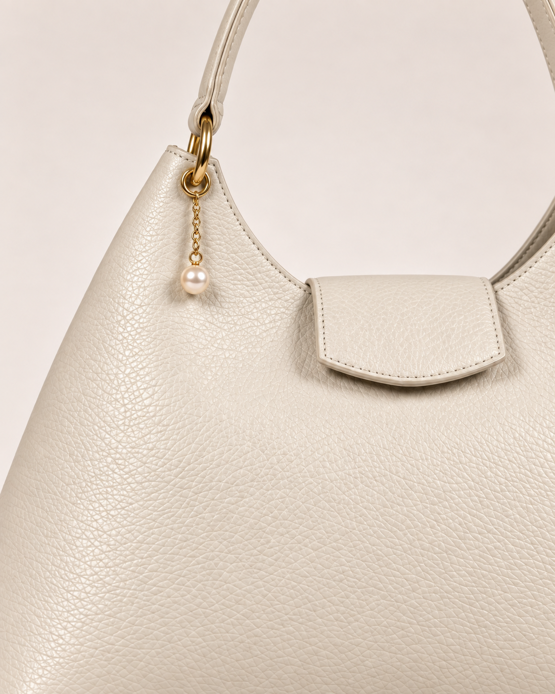 PERLA N°1 Hobo — Vitello Granato — Pearl White — 03