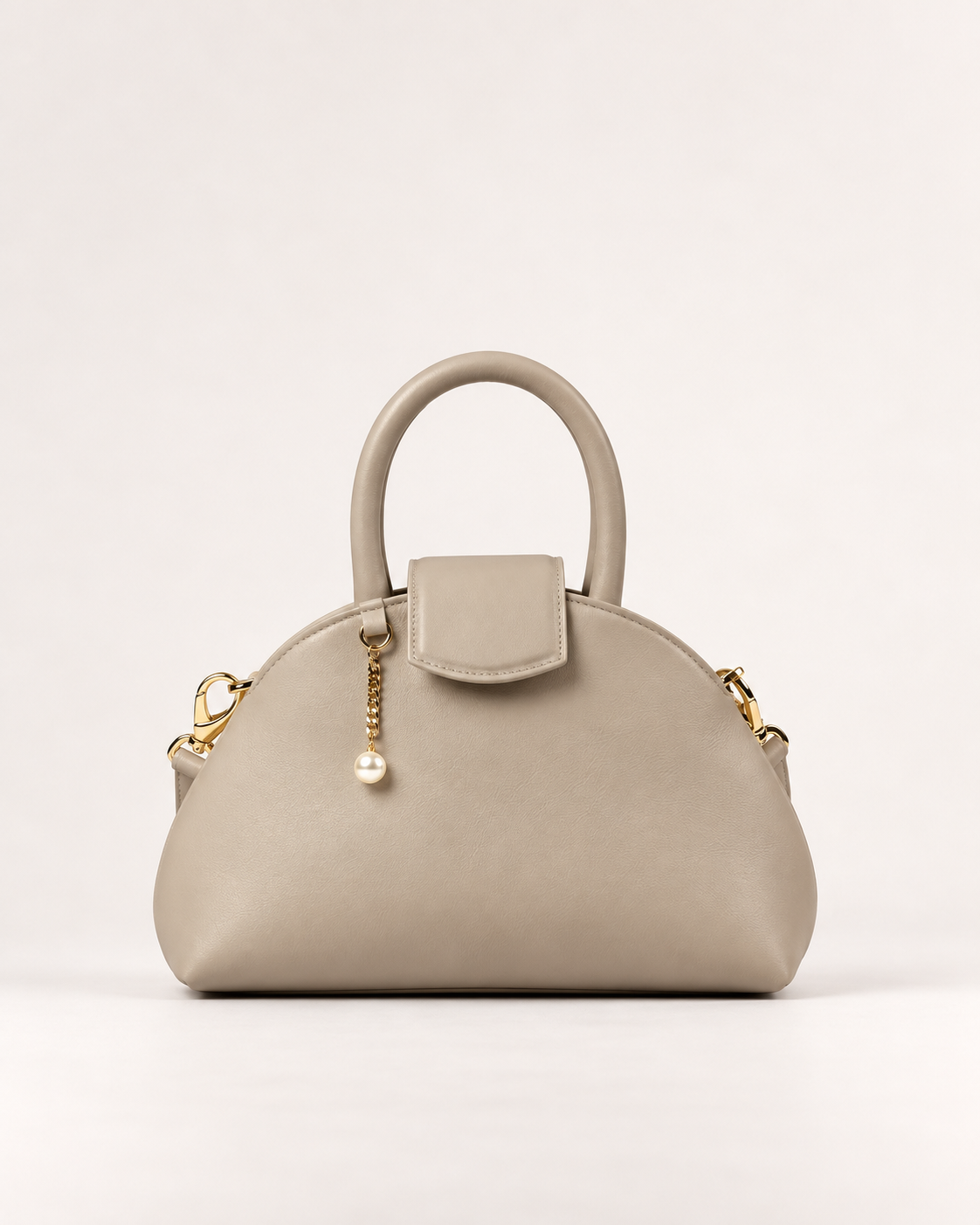 PERLA N°2 Top Handle — Vitello Natural — Taupe — 01