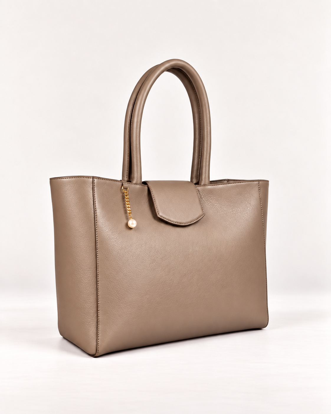 PERLA N°4 Tote — Vitello Natural — Taupe — 02
