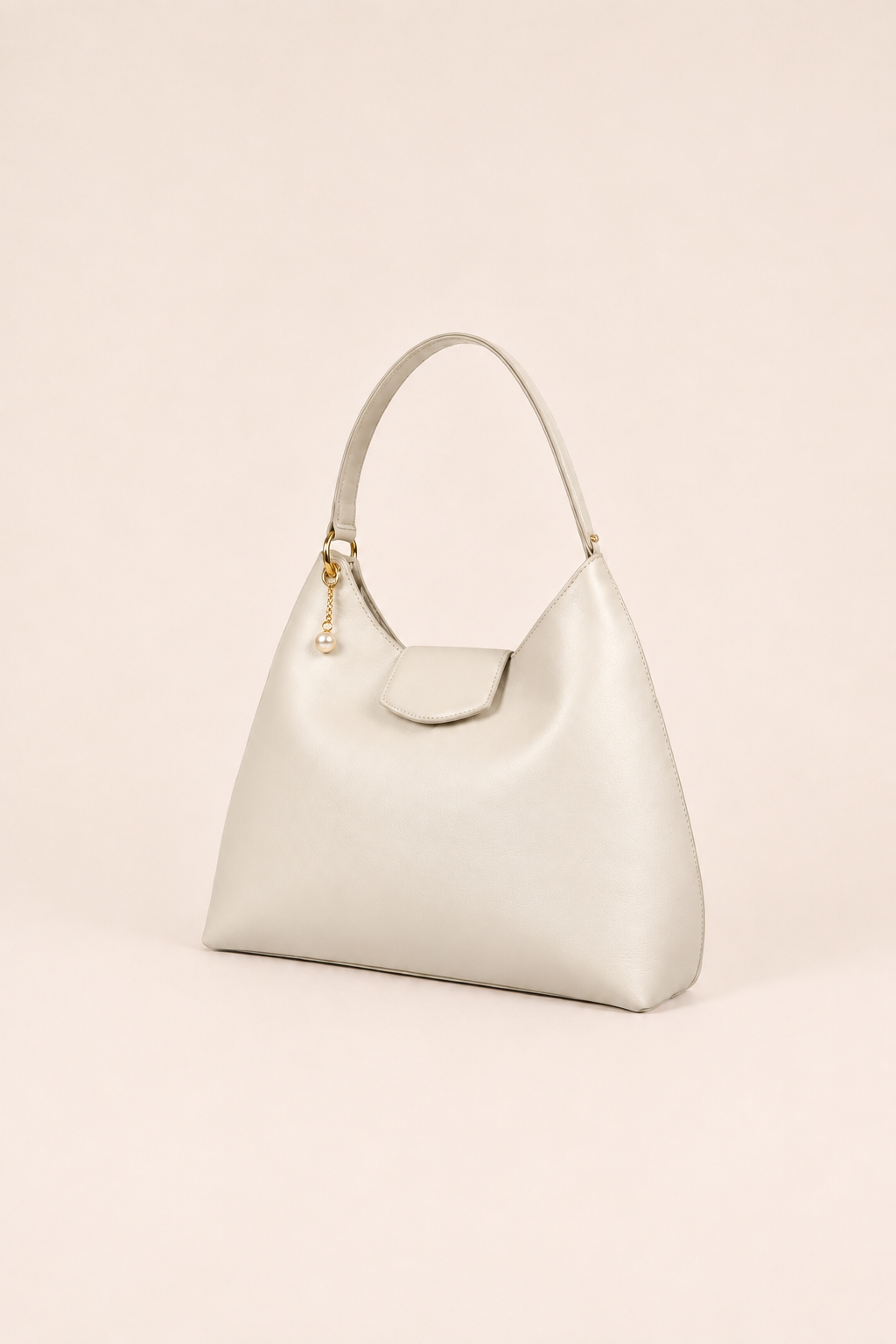 PERLA N°1 Hobo — Vitello Natural — Pearl White — 01