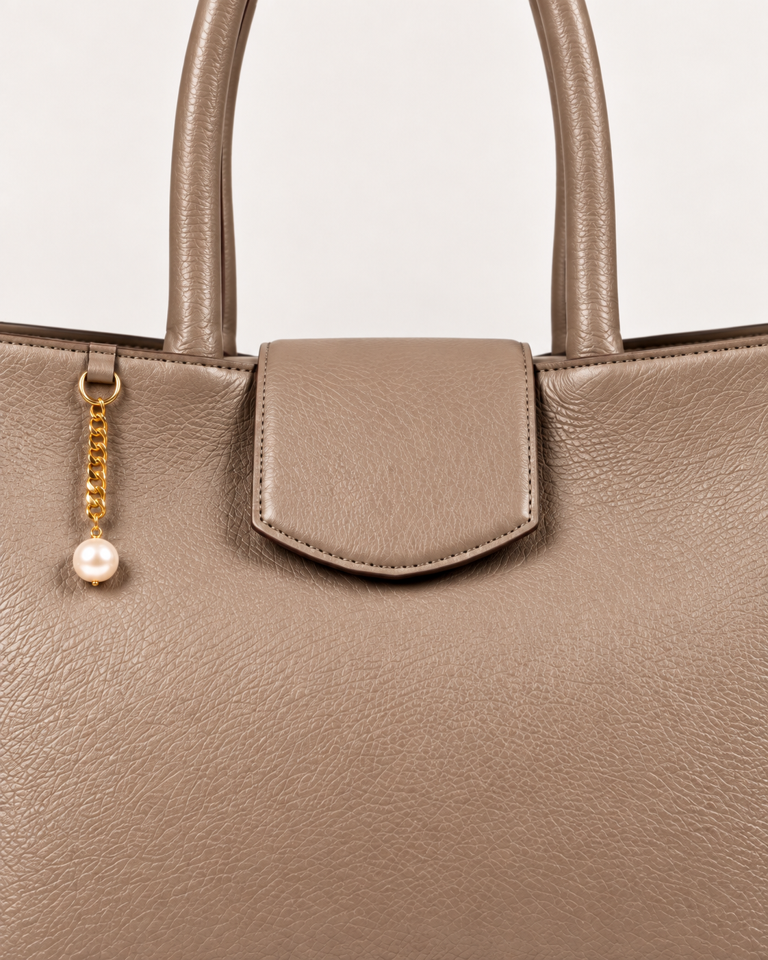 PERLA N°4 Tote — Vitello Granato — Taupe — 03
